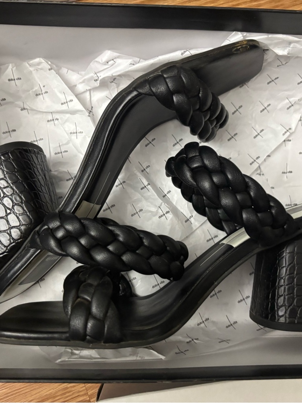Dolce Vita Braided Strap Women's Block Heel Sandals